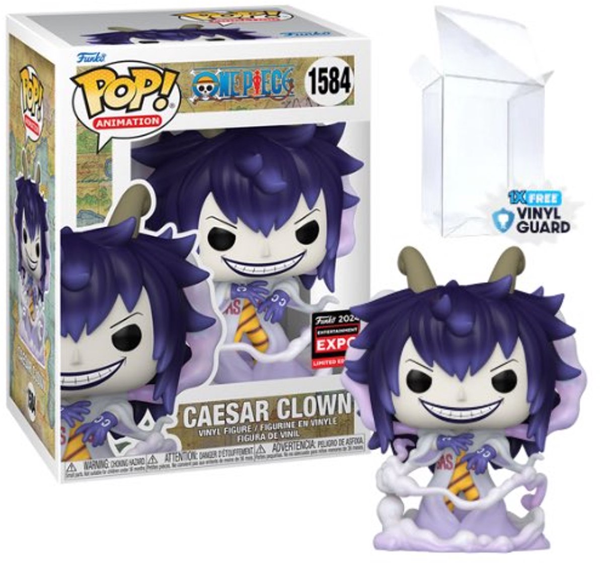   Pop! Animation: One Piece - Caesar Clown C2E2 Shared Exclusive [+ Free Protector]